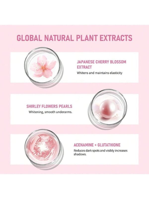 Underarm Lightening Serum Capsules Filled With Cherry Blossom &amp; Lavender Extract For Body &amp; Face Moisturizing Daily Skin Nourishment