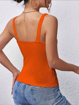 NostaNoir Women's Splicing Metal Chain Strap Tank Top