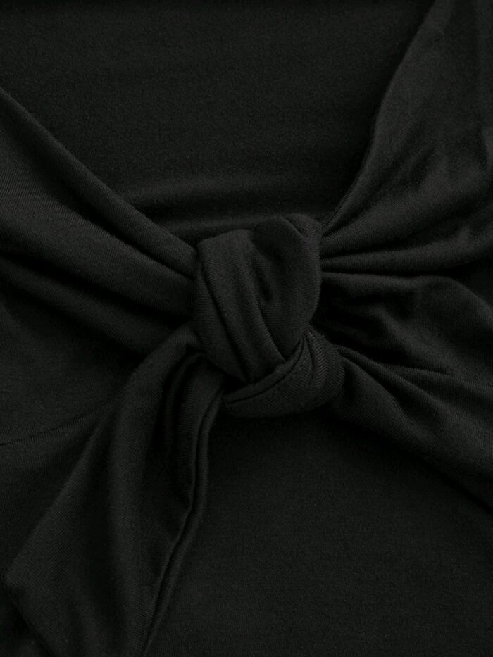 SHEIN Solid Sweetheart Neck Knot Front Top - Image 3