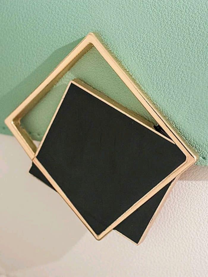 Geometric Decor Color Block Crossbody Bag - Image 2