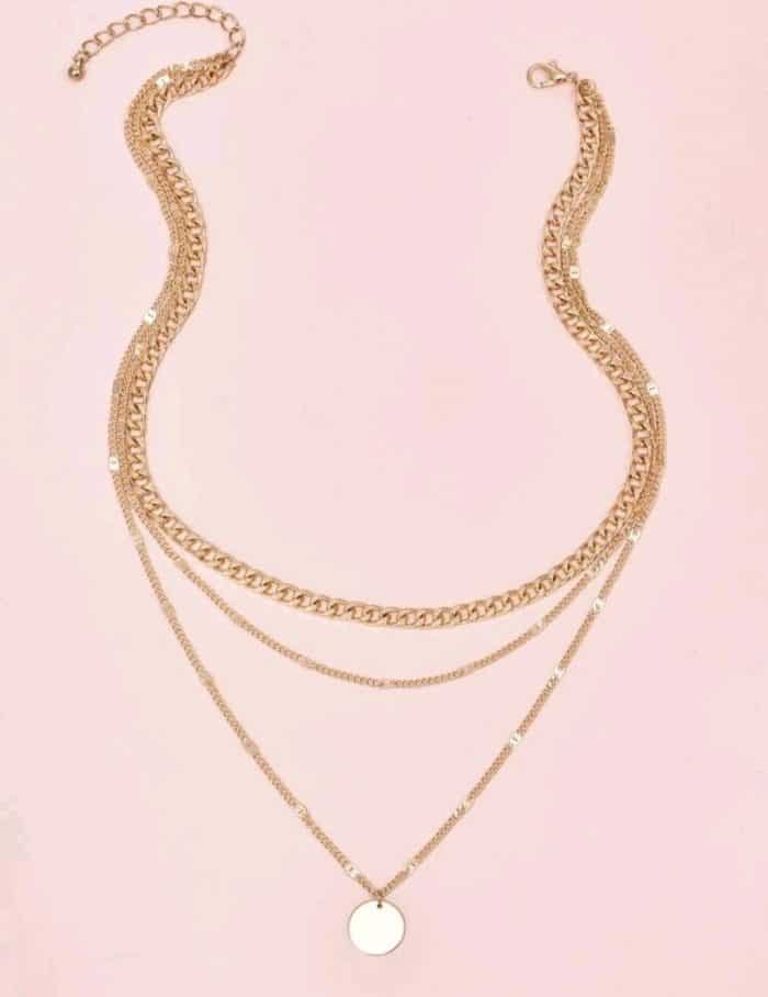 Disc Charm Layered Necklace - Image 2