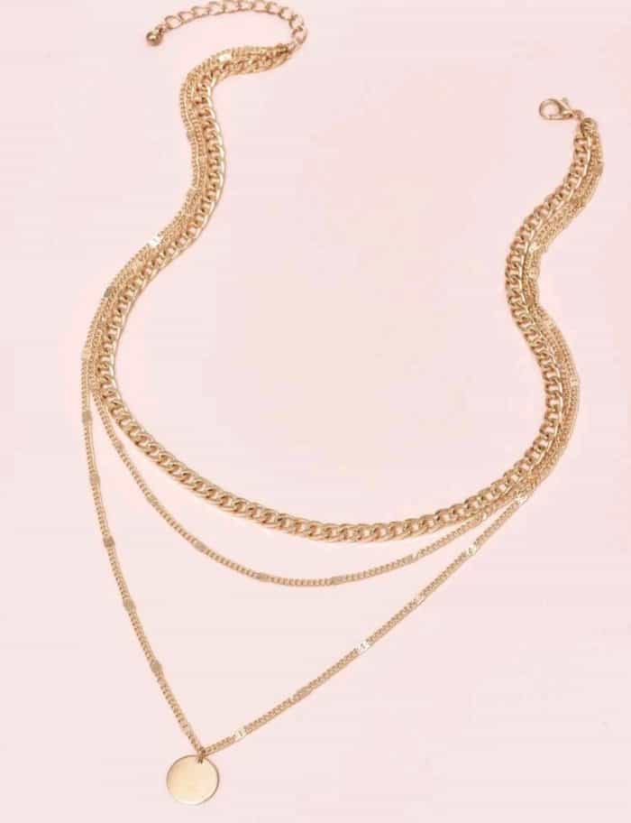 Disc Charm Layered Necklace - Image 3