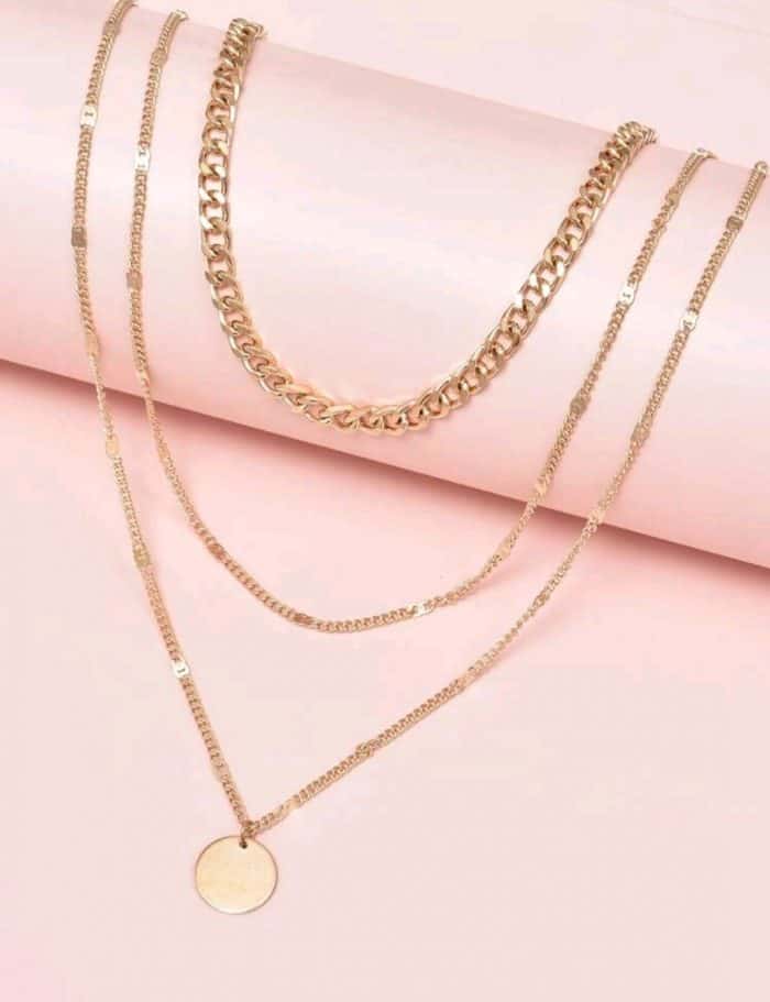 Disc Charm Layered Necklace - Image 5