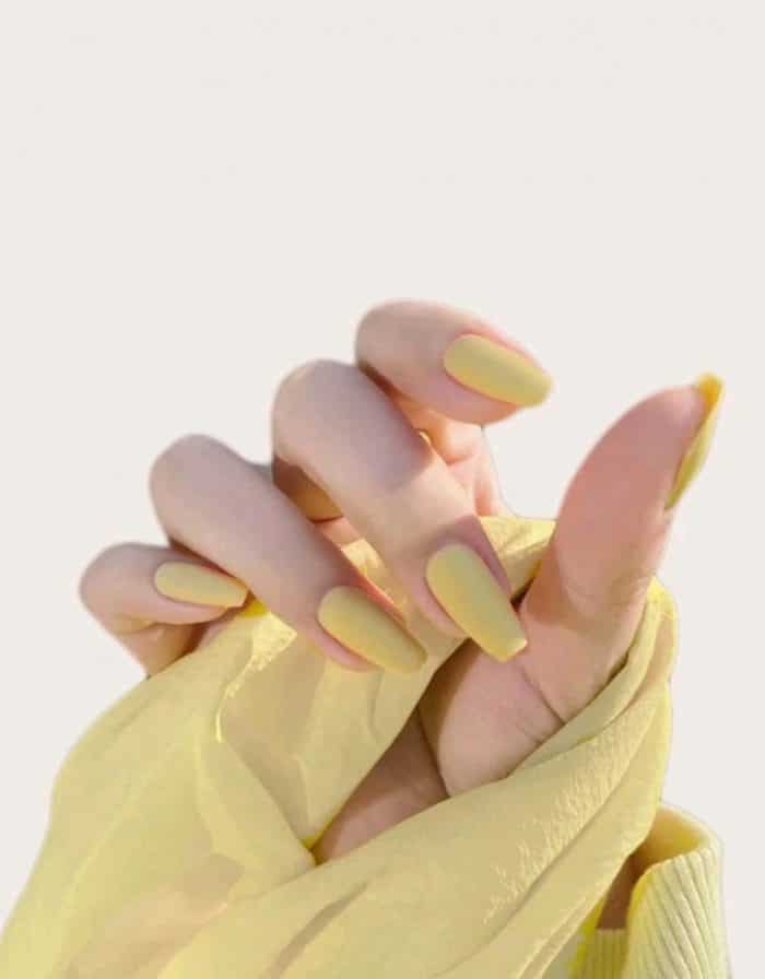 24pcs Solid Fake Nail & 1sheet Tape