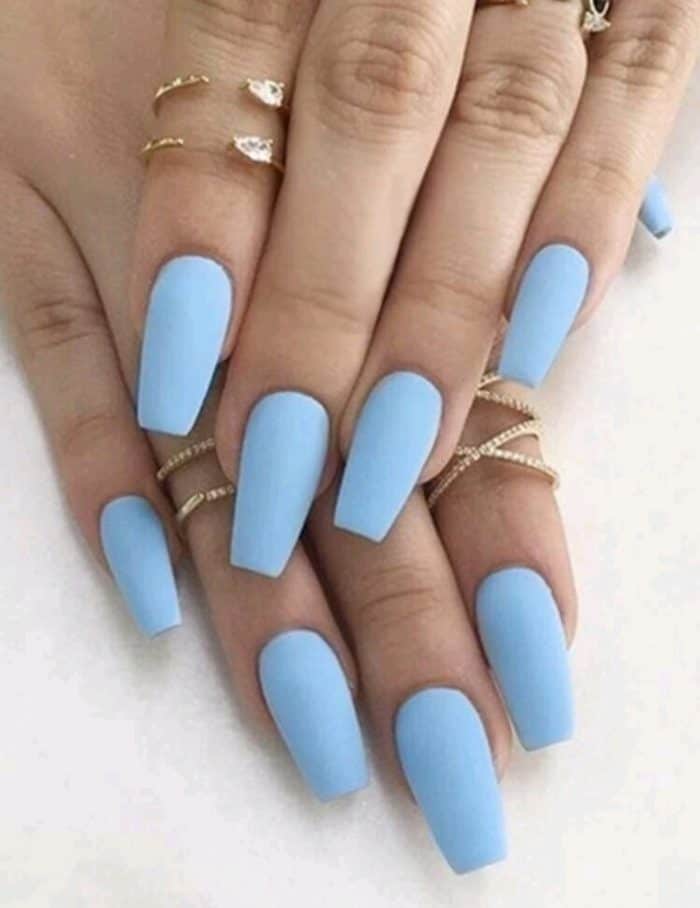 24pcs Plain Fake Nails