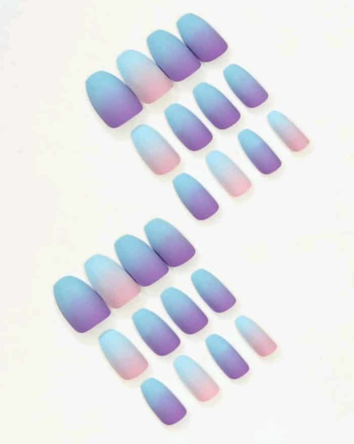 24pcs Ombre Fake Nail & 1sheet Tape & 1pc Nail File - Image 3