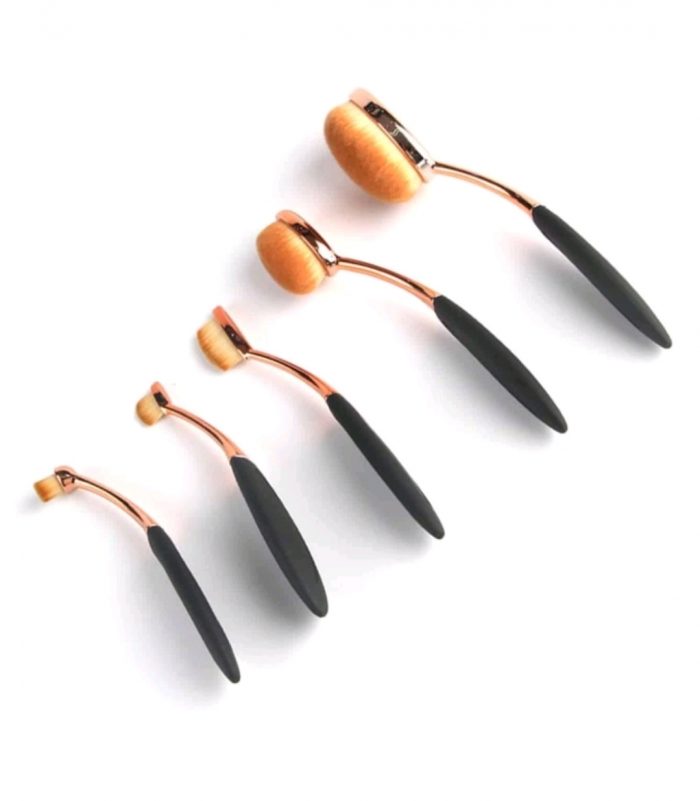 Oval Makeup Brush Set 5pcs - Image 3