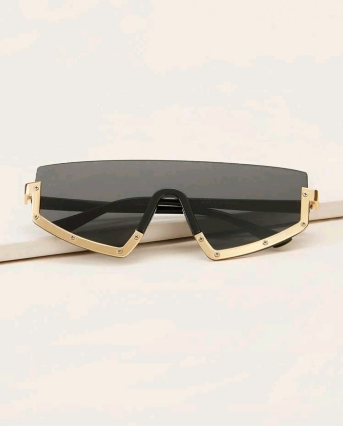 Flat Top Half Metal Frame Sunglasses - Image 5