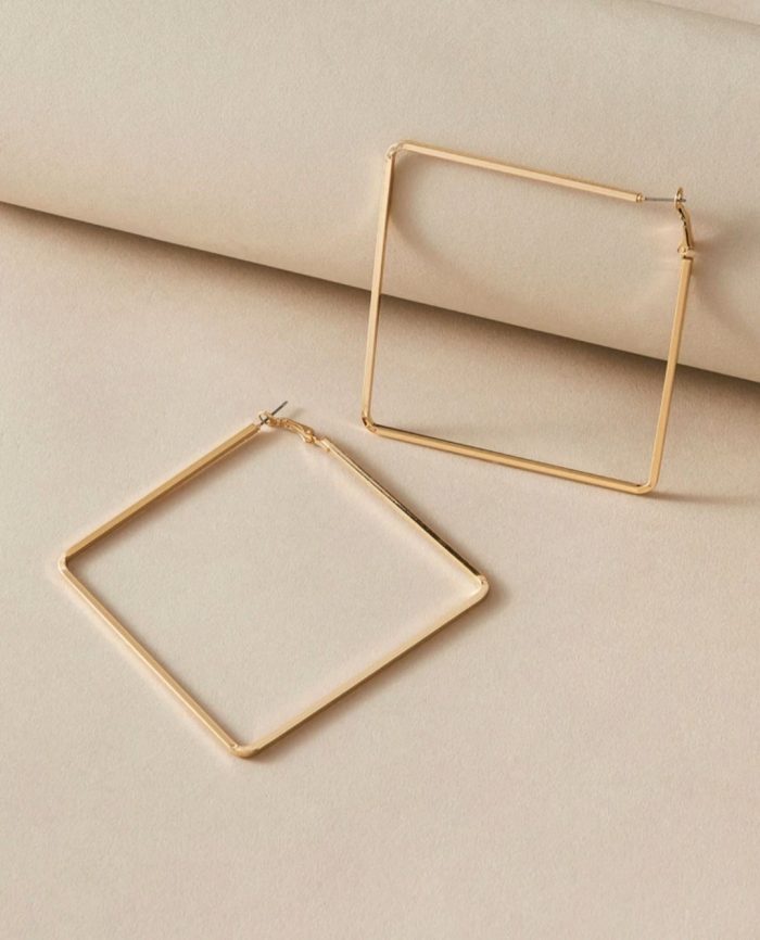 1pair Geometric Hoop Earrings - Image 4