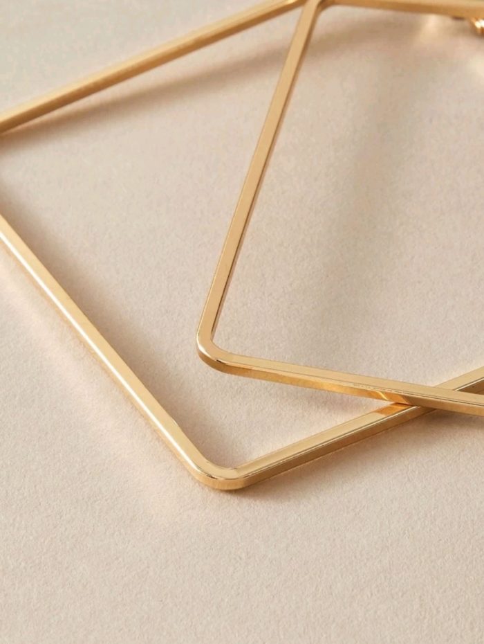 1pair Geometric Hoop Earrings - Image 3