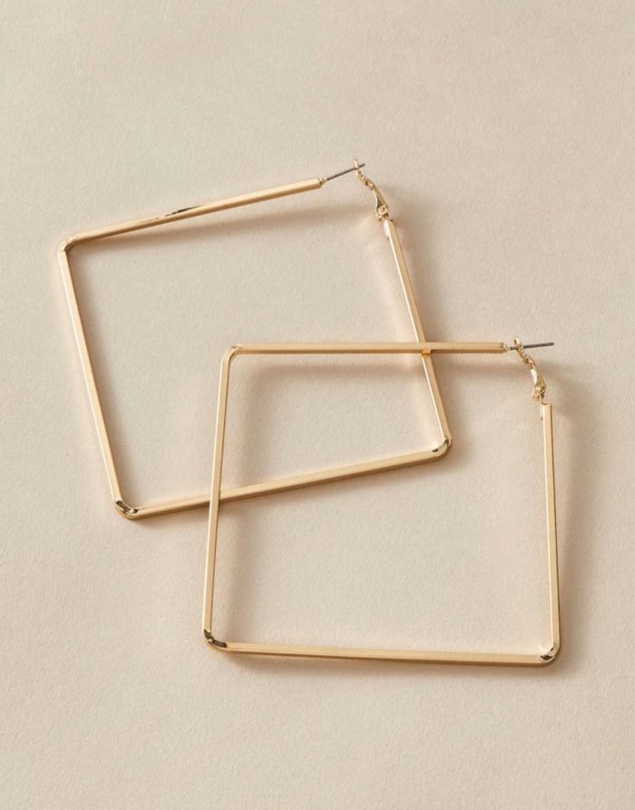 1pair Geometric Hoop Earrings - Image 2