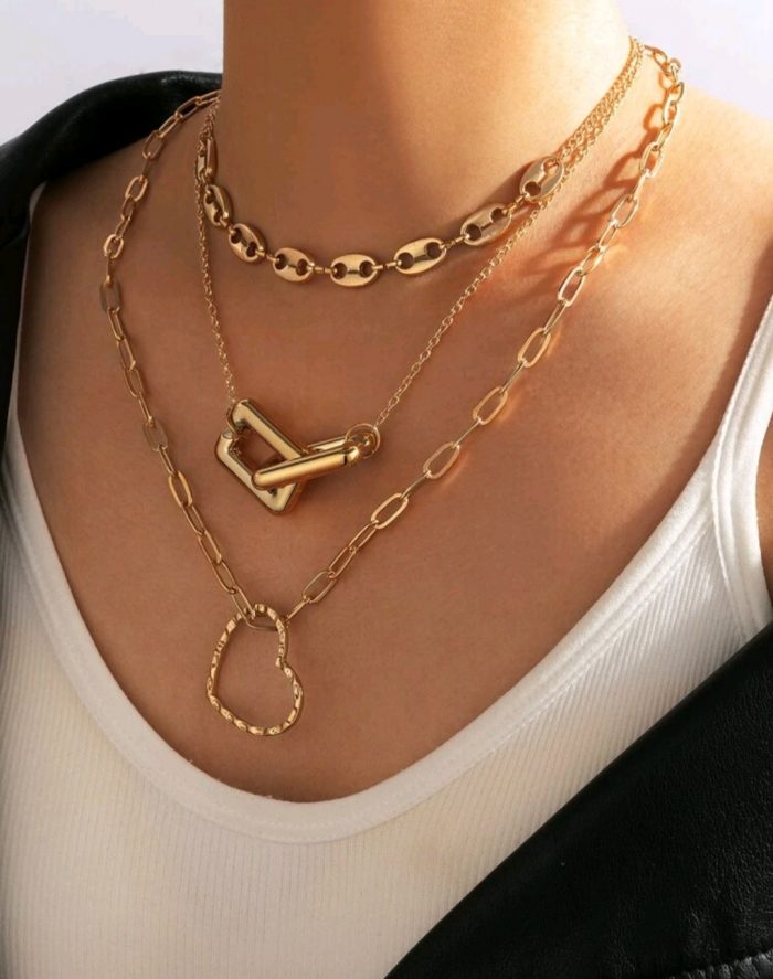 Heart Charm Layered Necklace