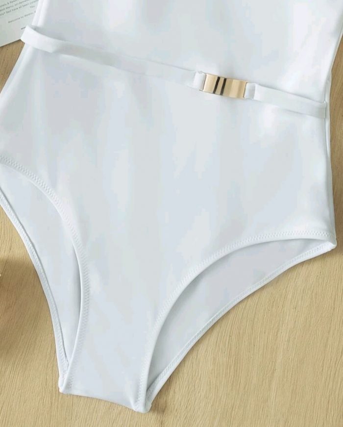Cut-out One Shoulder One Piece Swimsuit - Image 3