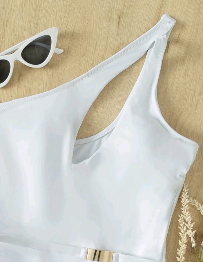 Cut-out One Shoulder One Piece Swimsuit - Image 2