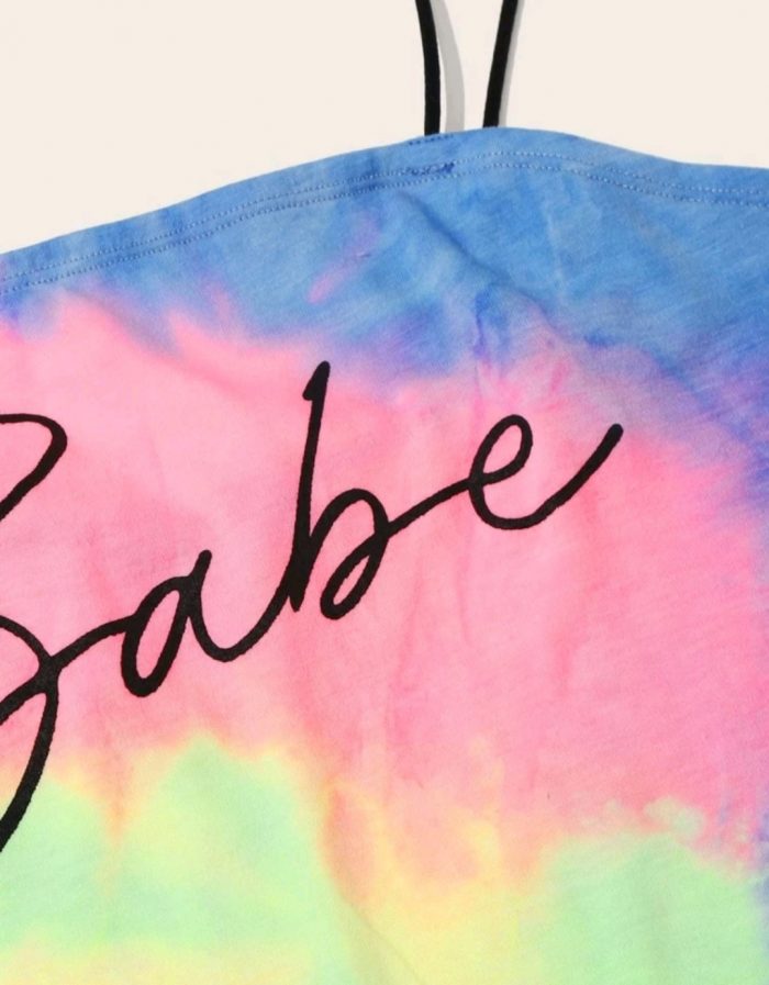 SHEIN Letter Graphic Tie Dye Slip Dress - Image 5