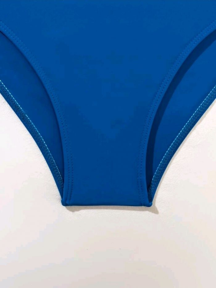 Tie Front High Waisted Bikini Swimsuit - Image 4