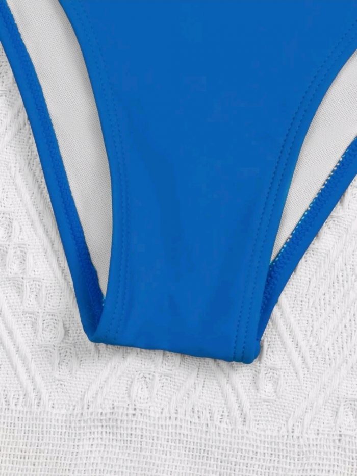 Smocked Frill Bandeau Bikini Swimsuit - Image 6