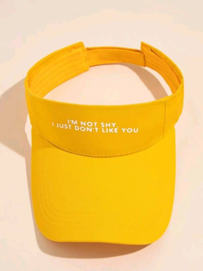 Letter Graphic Visor Hat