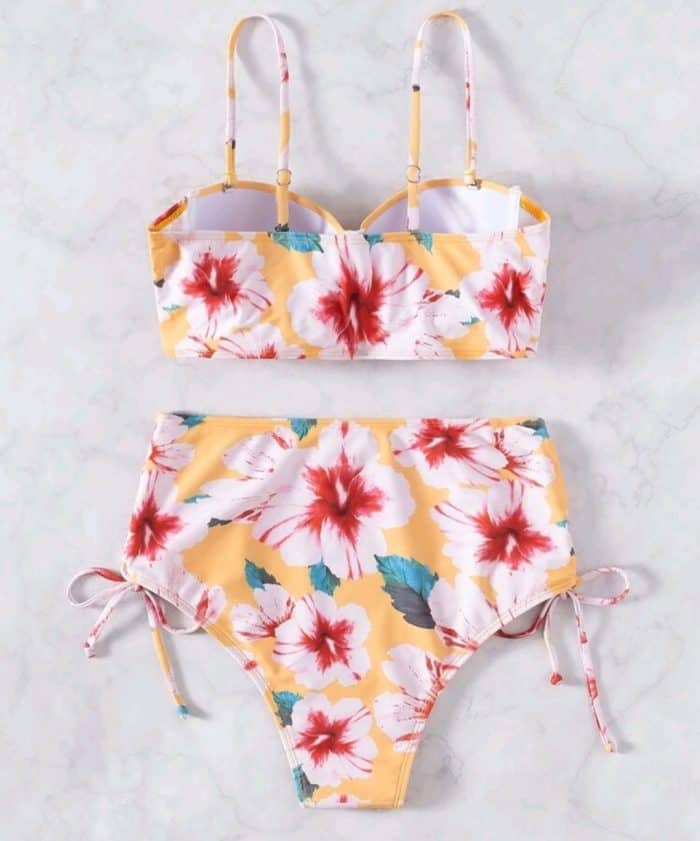 Floral Print Push Up Bikini Swimsuit - Image 5