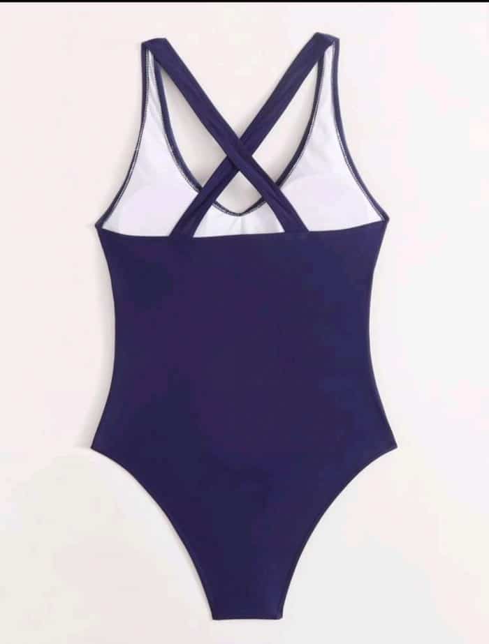 Slogan Graphic One Piece Swimsuit - Image 5