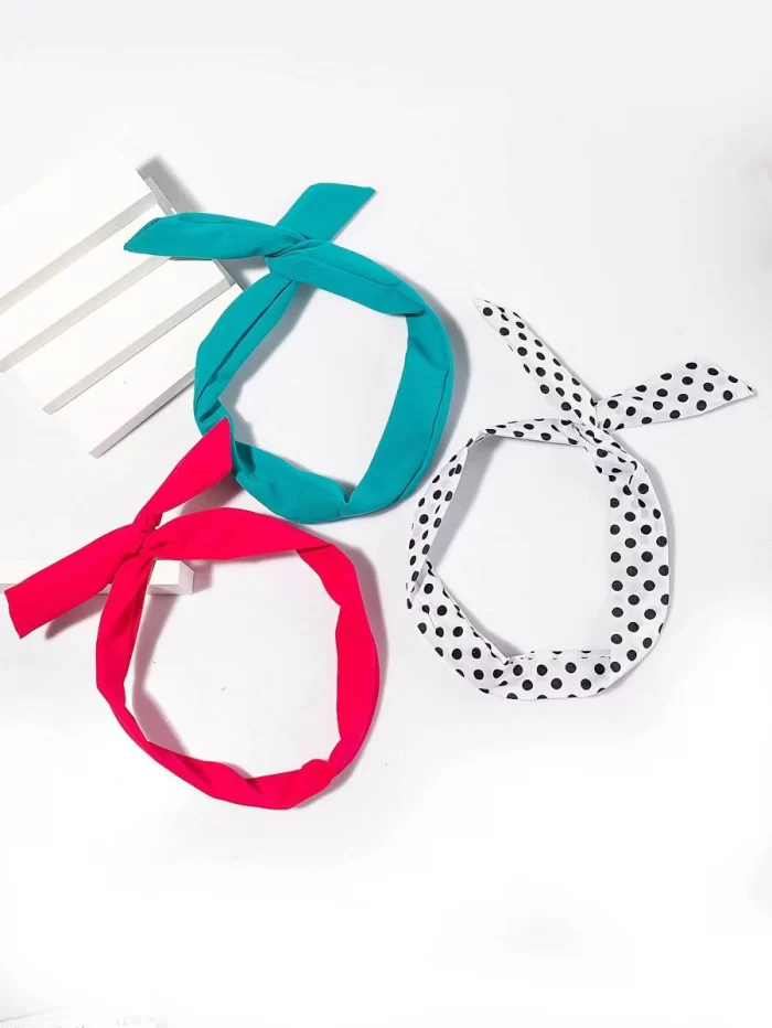 3pcs Polka Dot Hair Band - Image 2