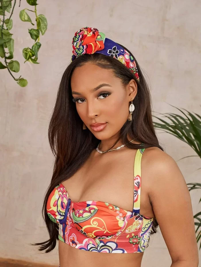 Floral Graphic Hair Hoop - Image 4