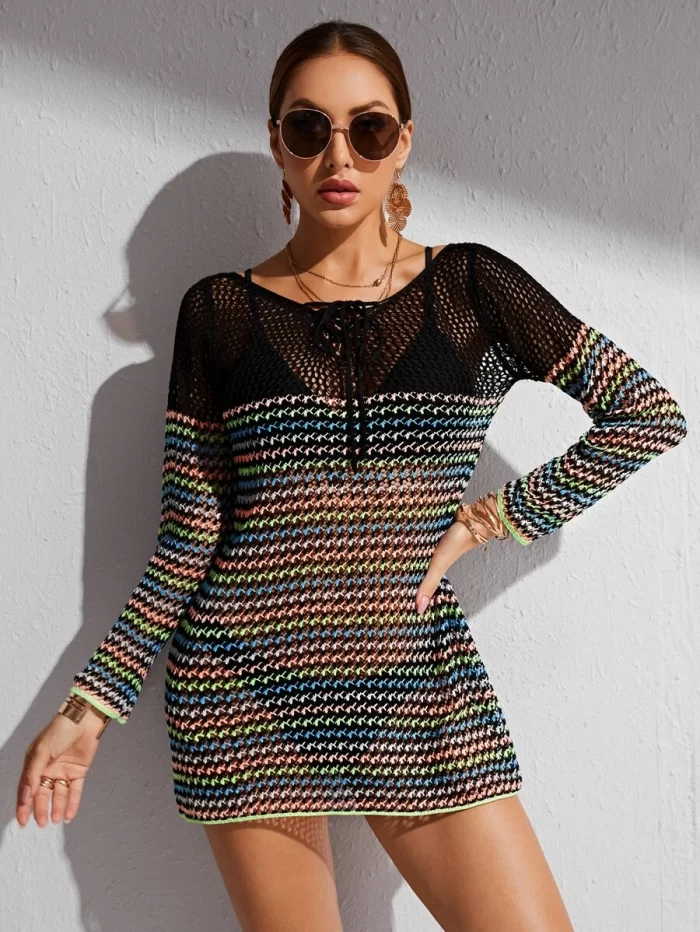 Knitted Hollow Out Cover Up