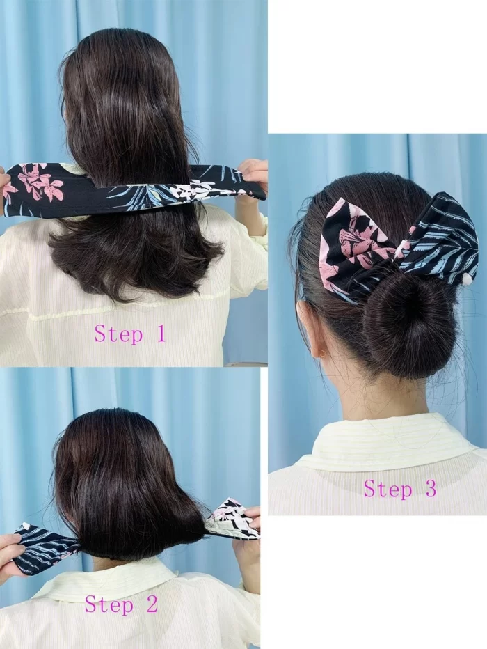 EMERY ROSE Flower Print Creative Hair Tie - Image 2