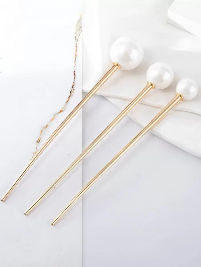 3pcs Faux Pearl Decor Hair Pin - Image 2