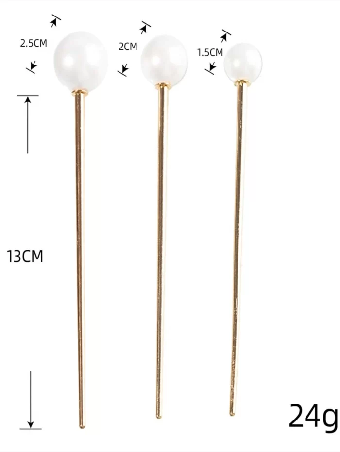 3pcs Faux Pearl Decor Hair Pin - Image 3