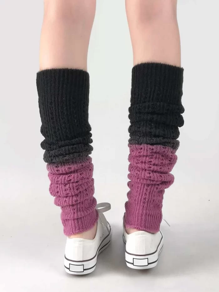 EMERY ROSE Ombre Knitted Leg Warmers - Image 2