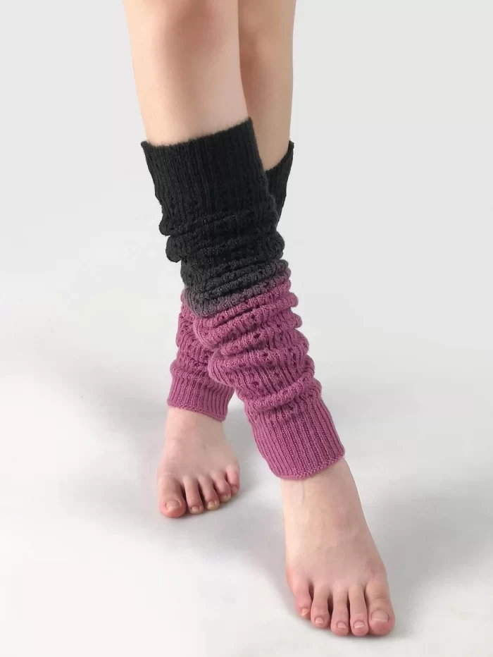 EMERY ROSE Ombre Knitted Leg Warmers - Image 3
