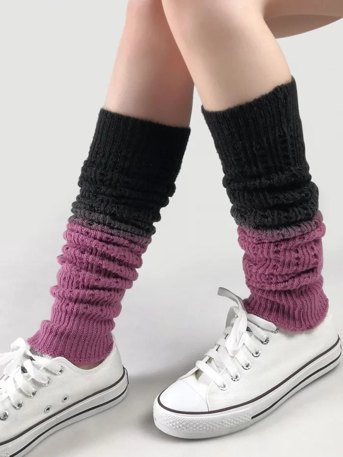 EMERY ROSE Ombre Knitted Leg Warmers - Image 4
