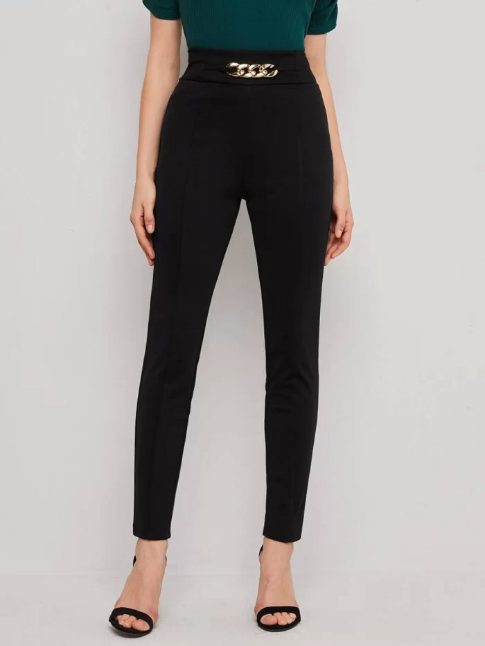 SHEIN Chain Detail Pants