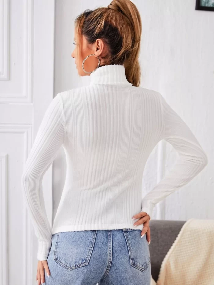 SHEIN Turtle Neck Slim Fit Tee - Image 5