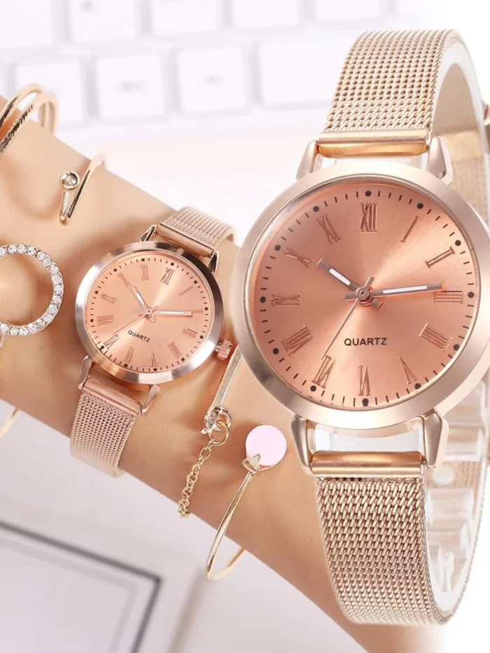 1pc Pointer Watch With 4pcs Rhinestone Bracelet - Image 5