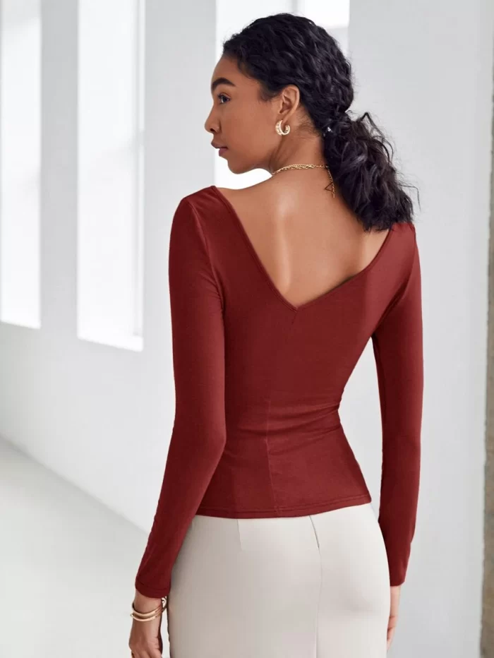 SHEIN Solid Fitted Tee - Image 2