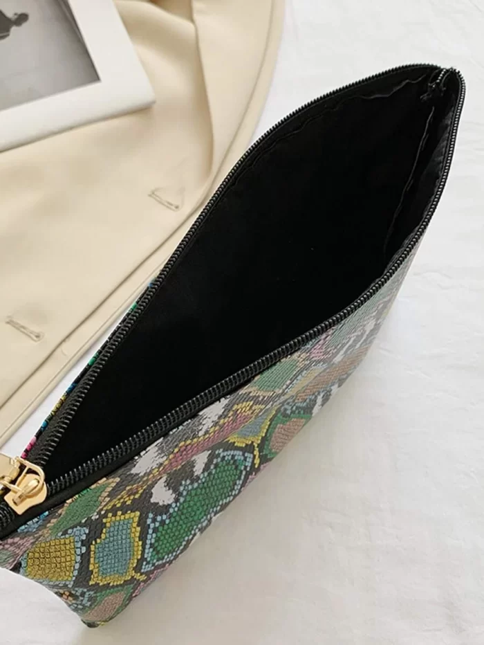 Snakeskin Pattern Clutch Bag - Image 3