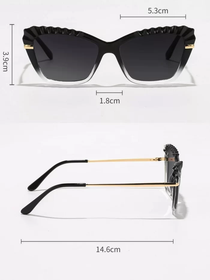 Color Block Frame Fashion Glasses - Image 4