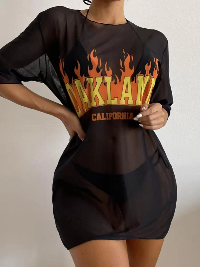 Fire & Letter Graphic Cover Up