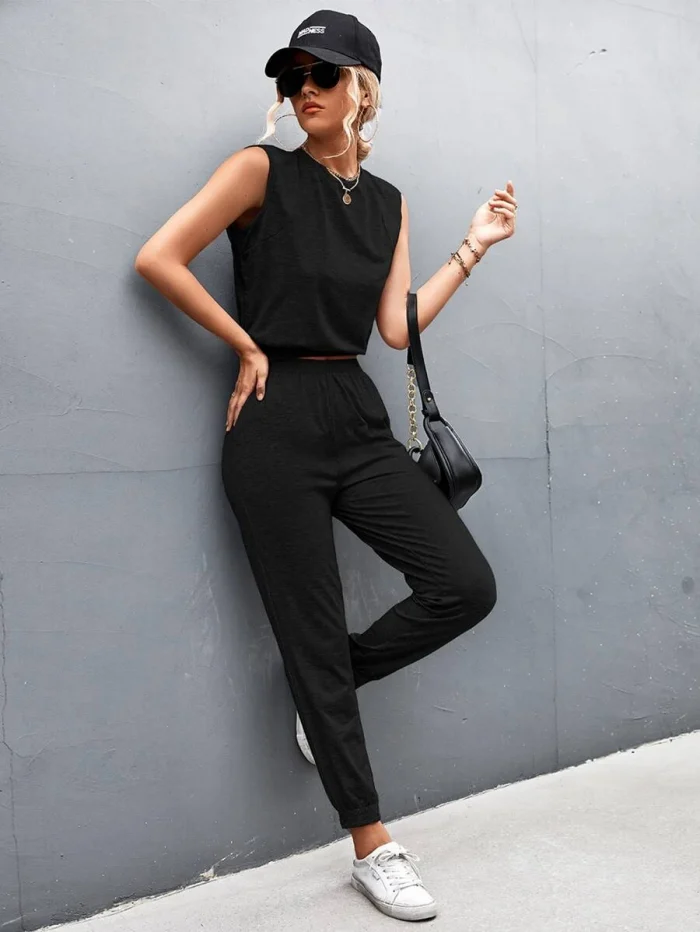 Solid Tank Top & Sweatpants - Image 5