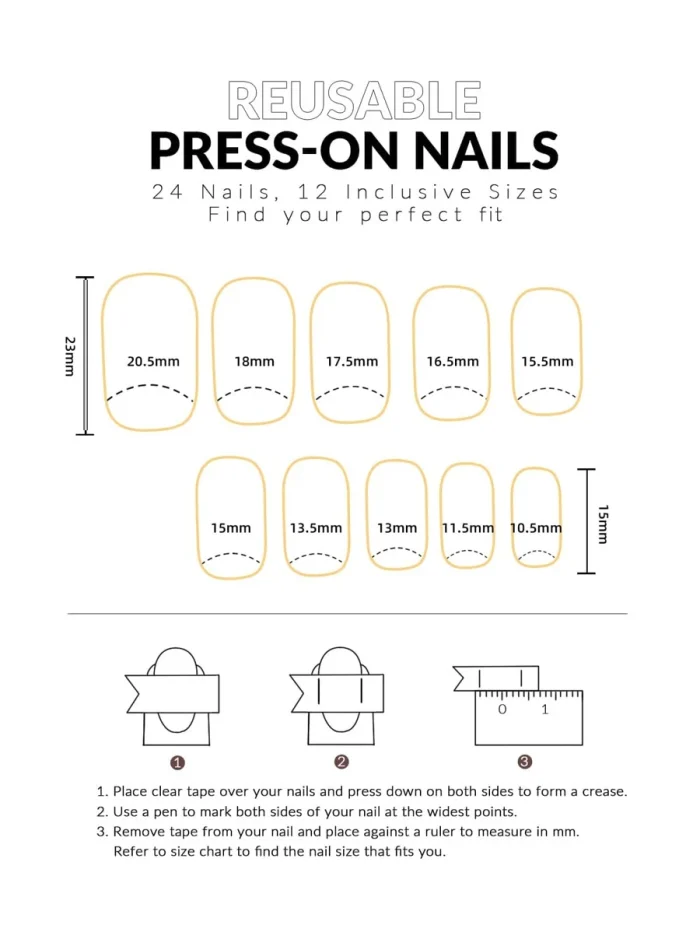 24pcs Long Square Leopard Print Fake Nail & 1pc Nail File & 1sheet Tape - Image 5