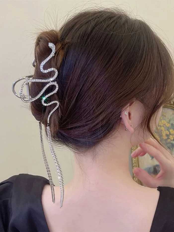Rhinestone Snake Design Hair Claw