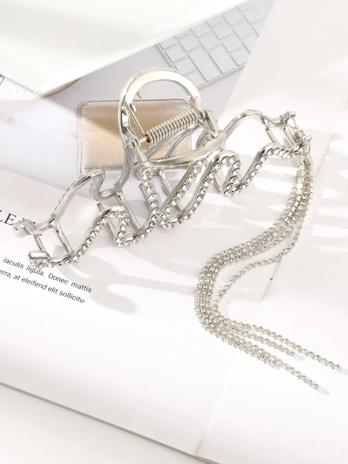 Rhinestone Snake Design Hair Claw - Image 2