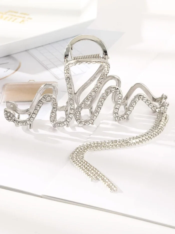 Rhinestone Snake Design Hair Claw - Image 3