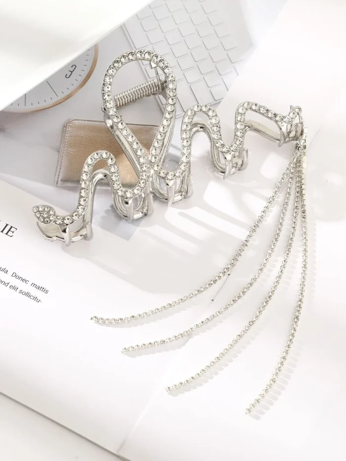 Rhinestone Snake Design Hair Claw - Image 5