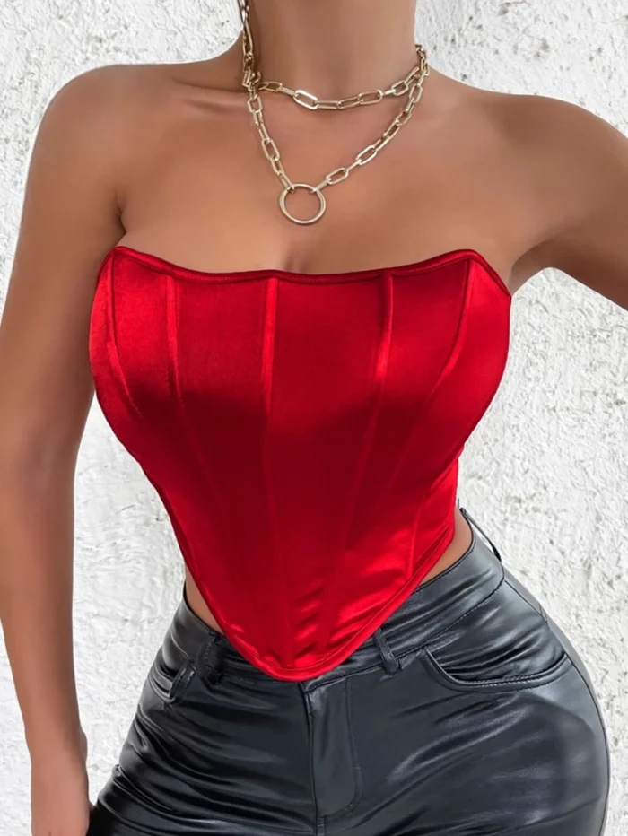 Solid Hanky Hem Tube Top