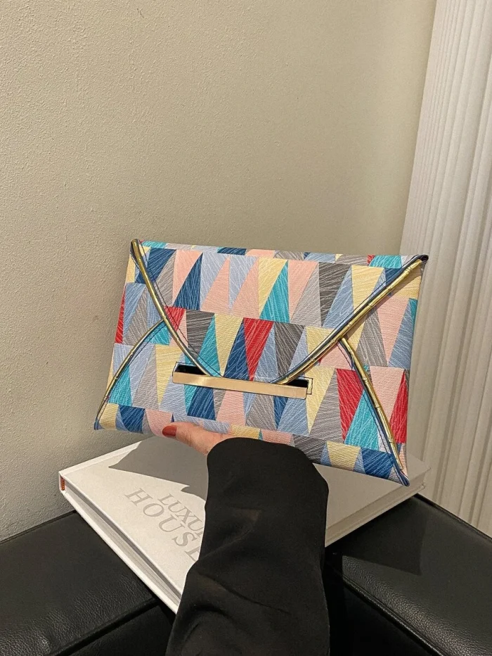 Geometric Pattern Square Bag