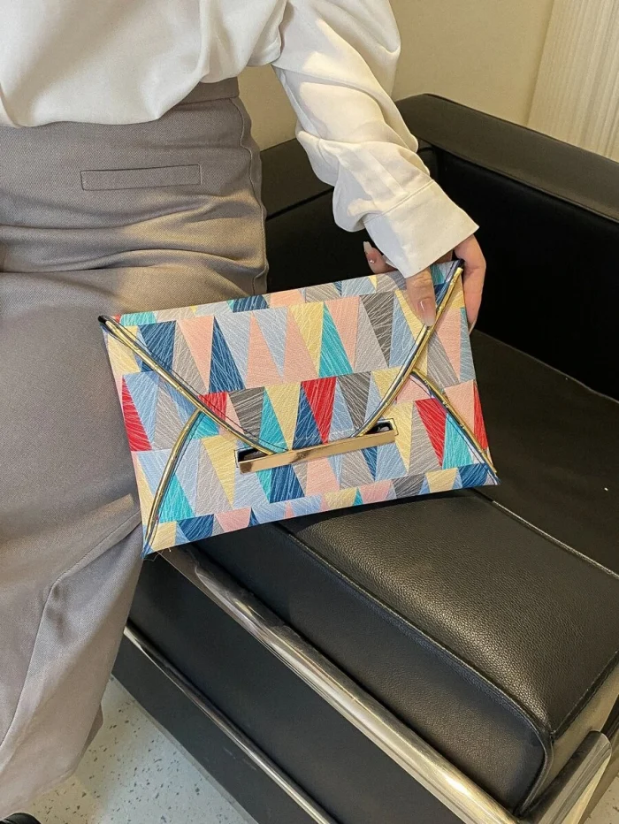 Geometric Pattern Square Bag - Image 2