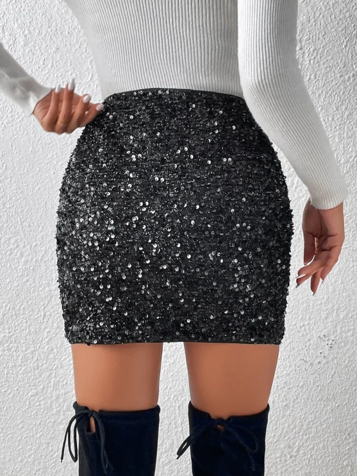 SHEIN BAE High Waist Sequin Bodycon Skirt - Image 2